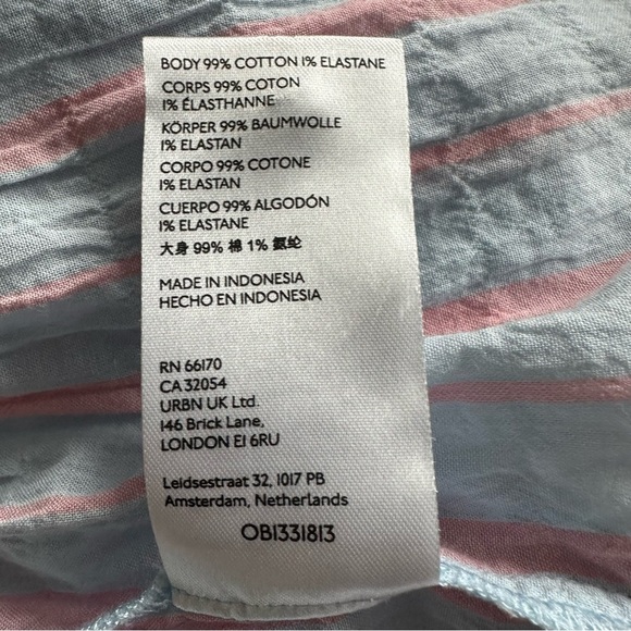 Maeve by antroplogie Gauzy Tiered Tunic Tank Flowy Striped women’s Top Blue - Picture 12 of 13